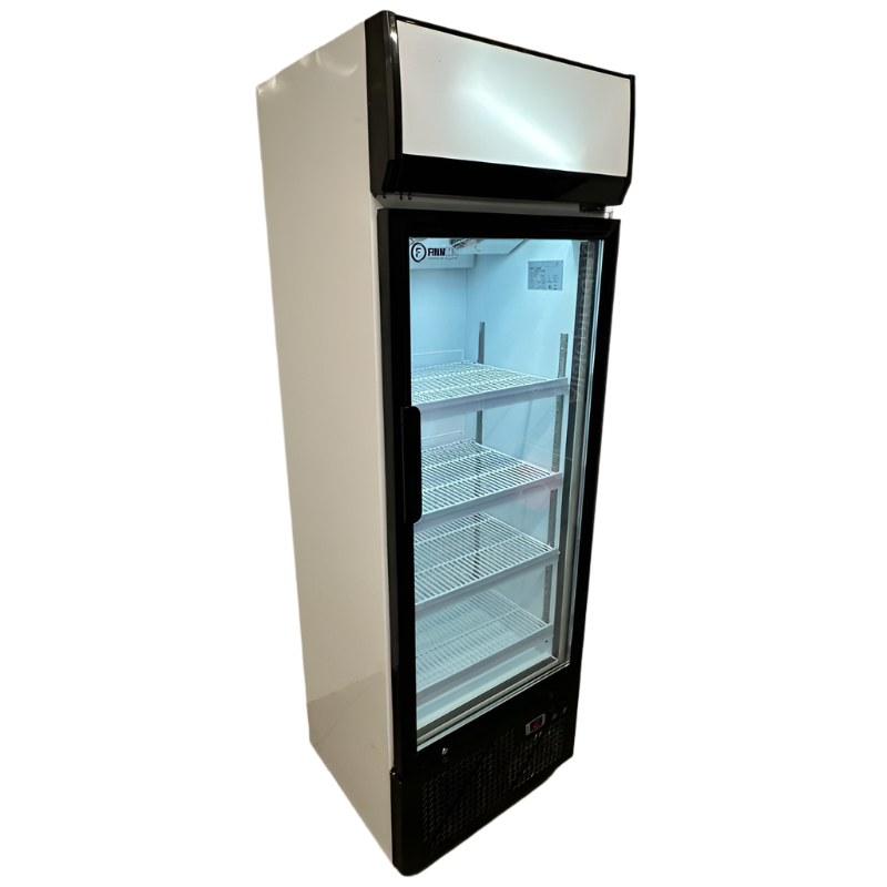 Finntec 328Ltr upright display freezer All Stop Trading