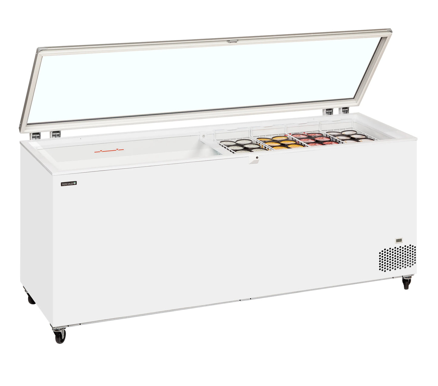 Hinged Glass Lid Chest Freezer St701