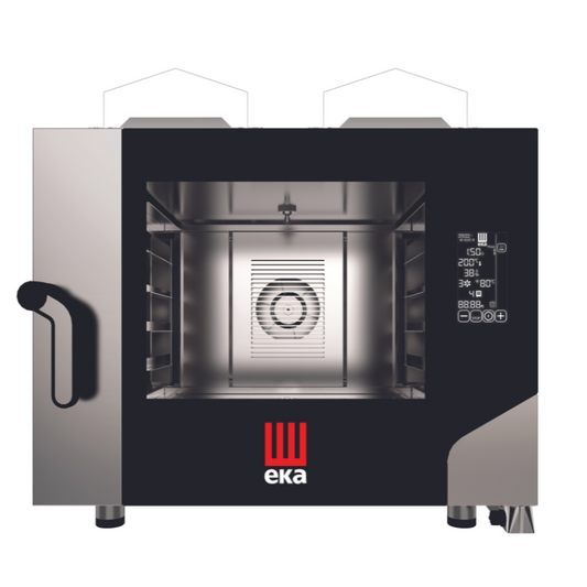 EKA - MKF 464 G BM - Gas combi oven 4 trays 600 x 400 mm with a digital touch panel with BLACK MASK technology All Stop Trading