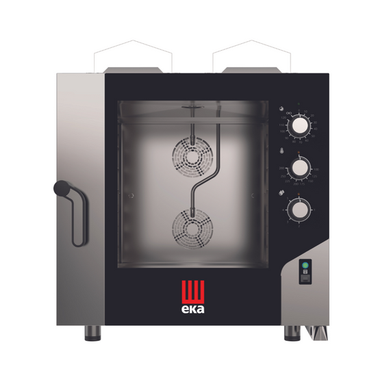 EKA - MKF 664 G S - Gas combi oven 6 trays 600 x 400 mm with electromechanic panel All Stop Trading
