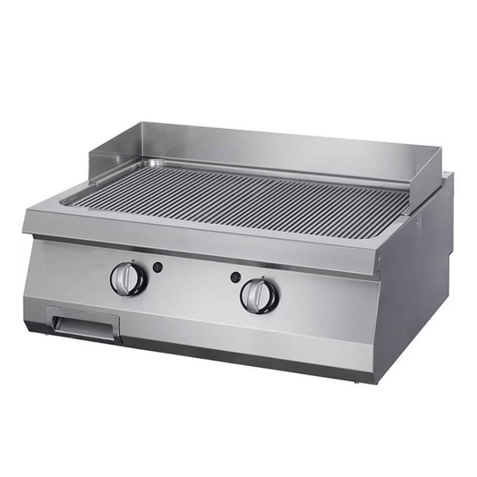 Maxima Heavy Duty Griddle - Grooved Chrome - Double Unit - 70cm Deep - Electric - SKU 09395055  All Stop Trading