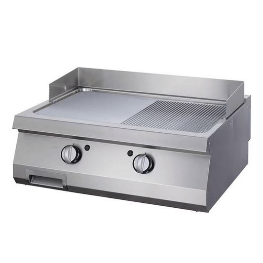 Maxima Heavy Duty Griddle - Half Grooved - Double Unit - 70cm Deep - Electric - SKU 09395049  All Stop Trading