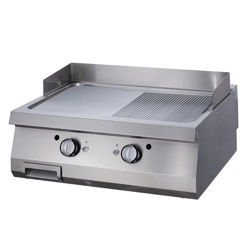 Maxima Premium Griddle - Half Grooved - Double Unit - 90cm Deep - Electric - SKU 09398586  All Stop Trading