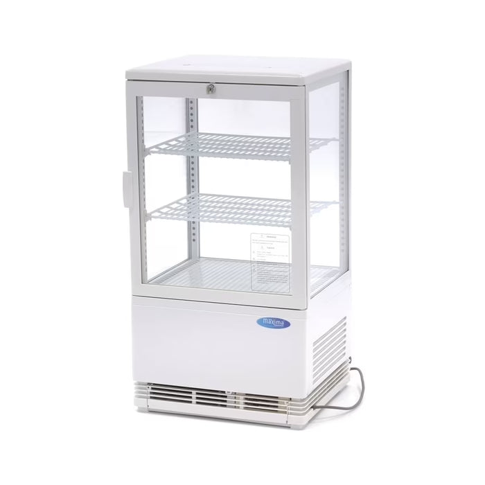 Maxima Display Fridge - 58L - 43cm - White - SKU 09400800  All Stop Trading