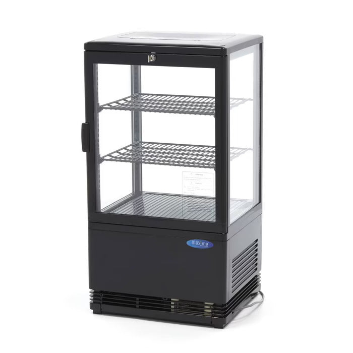 Maxima Display Fridge - 58L - 43cm - Black - SKU 09400801  All Stop Trading