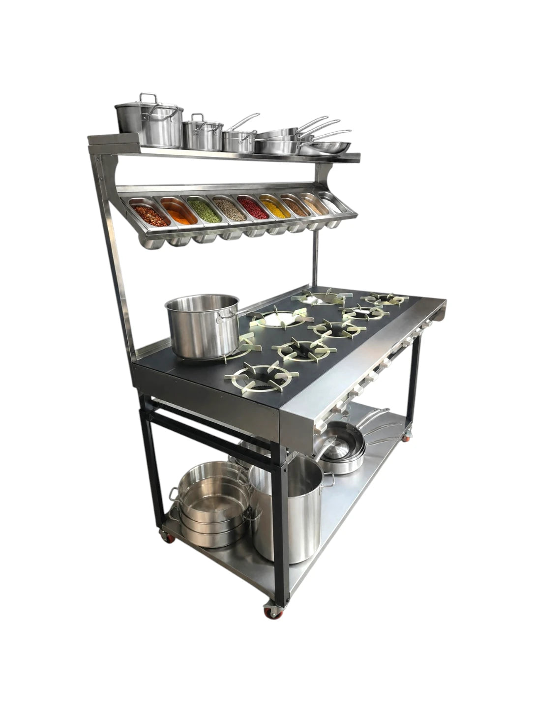 RCR-5×3 – 8 Burner Rotoquip Commercial Indian Range Cooker