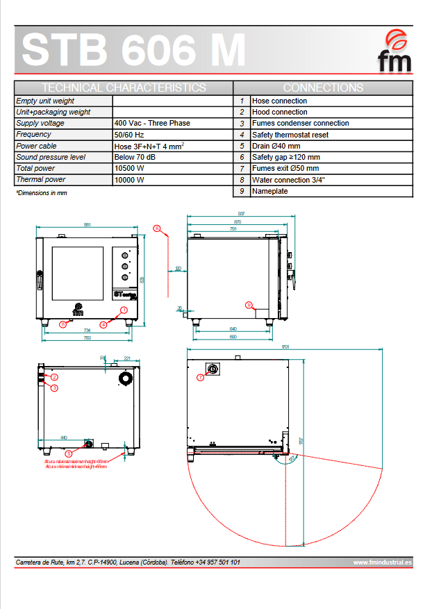 STB 606 M - FM INDUSTRIAL - combisteamer 6 trays