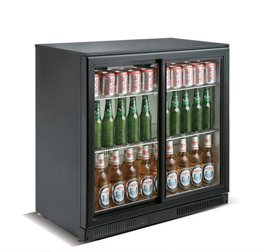 BACKBAR COOLER BLACK 2 Door SKU: THTSC2E90B All Stop Trading