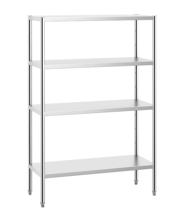 Stainless Steel Shelving Unit PREMIUM - 1200x530mm - with 4 shelves