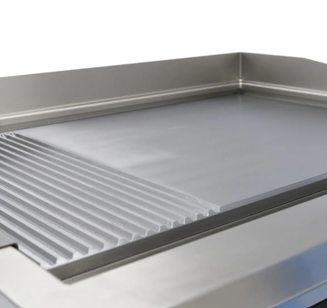 Induction Griddle 700 - Smooth and Grooved - 5000W - Double