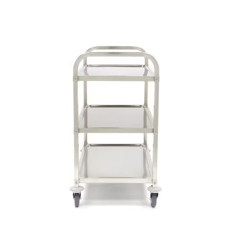 Stainless Steel Serving Trolley - 3 Shelves All Stop Trading