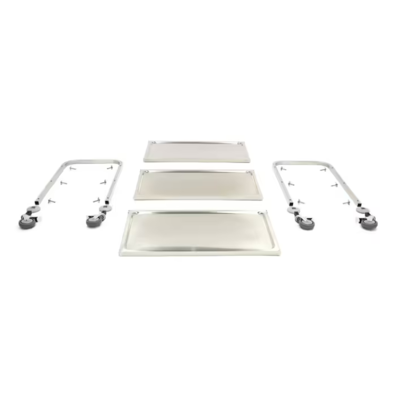 Stainless Steel Serving Trolley - 3 Shelves All Stop Trading