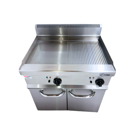 Finntec Electric Griddle 1/2 Flat & 1/2 Grooved With Cabinet