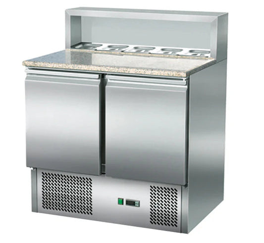 Refrigerated Pizza Saladette with 2 doors - THPS900 All Stop Trading