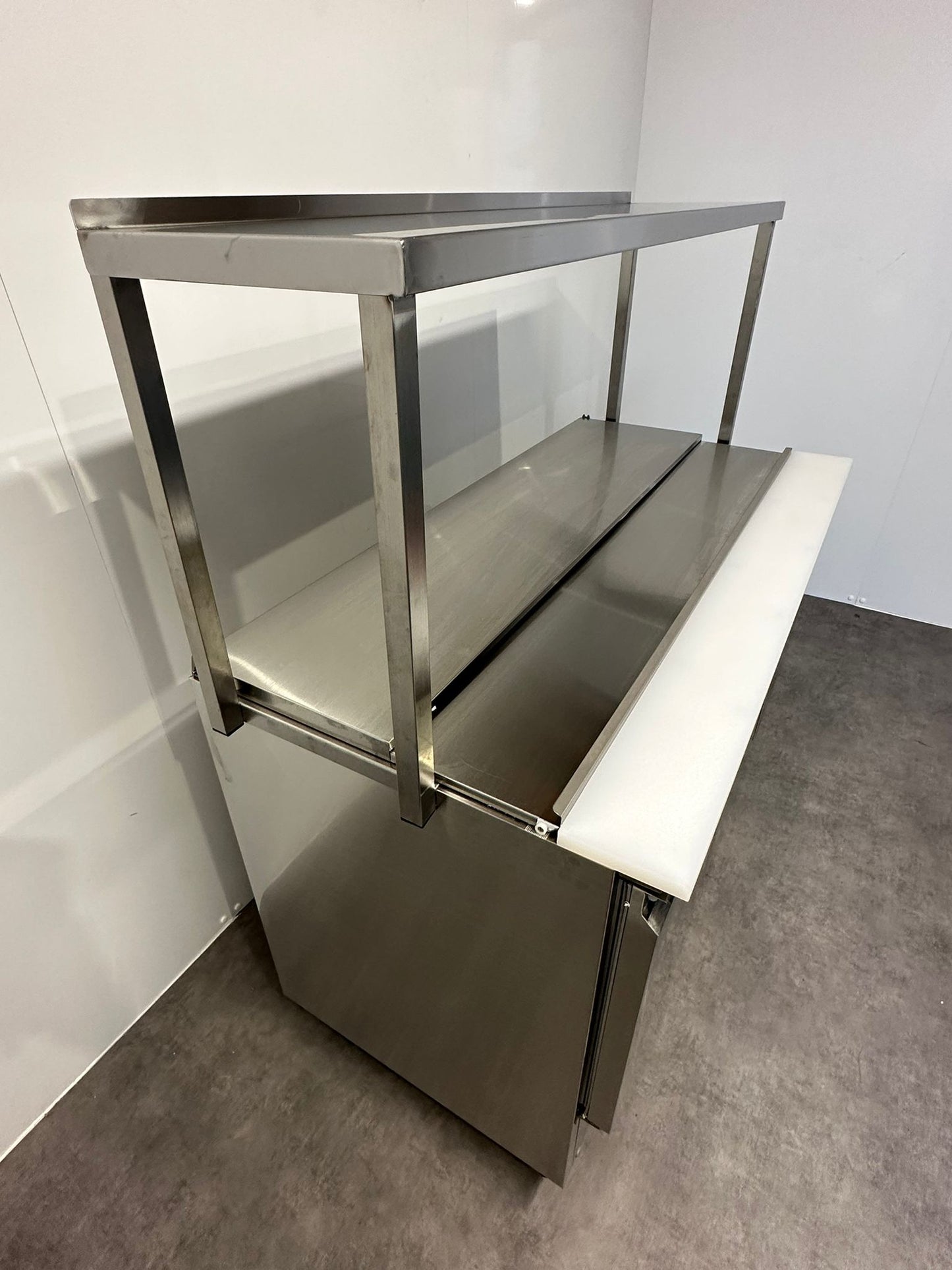 Finntec 3 Doors Saladette fridge + over-shelf OT1365FN