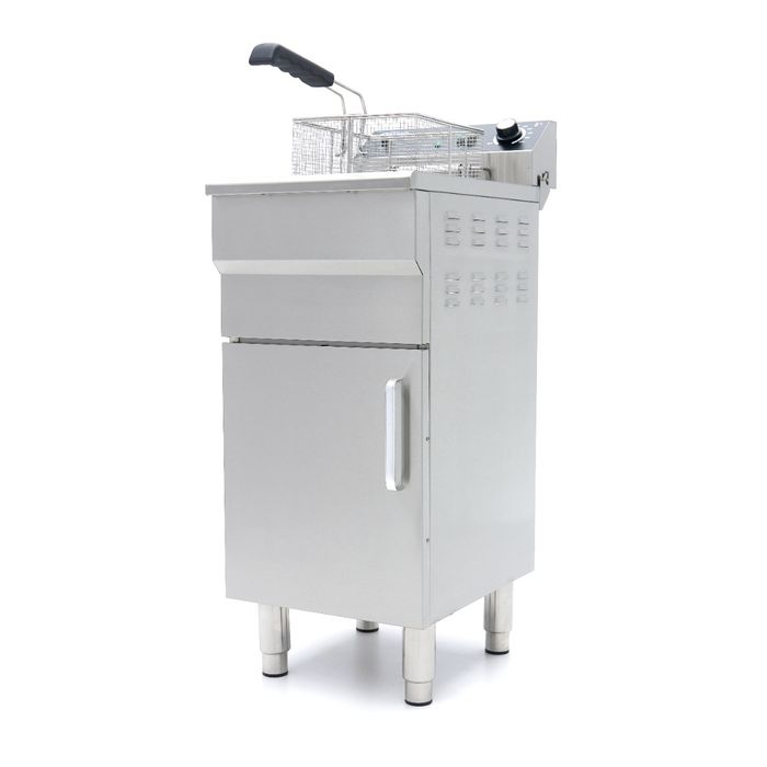 Deep Fryer - 16L - 1 Basket - With Drain Tap & Stand - 230V