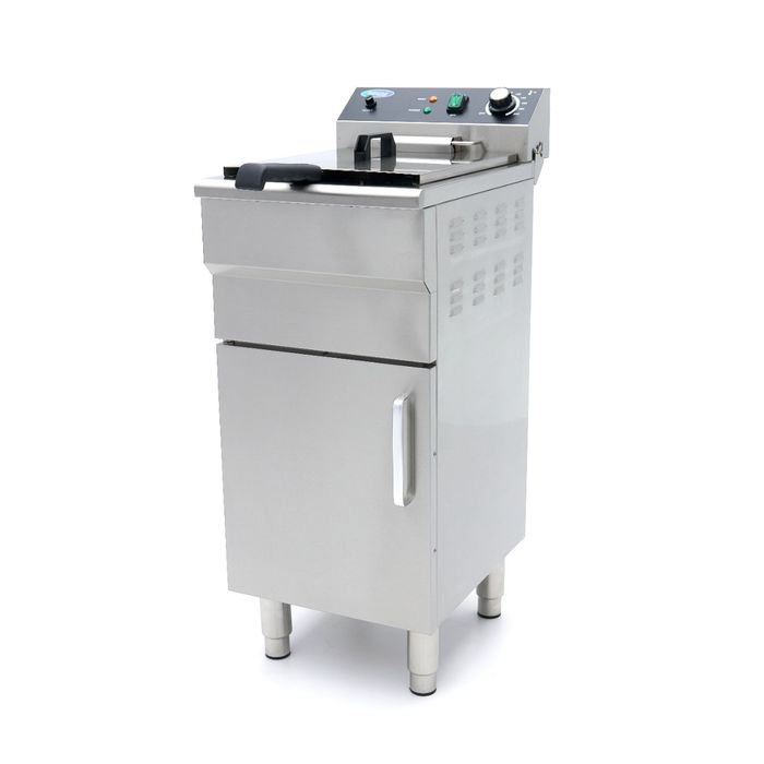 Deep Fryer - 16L - 1 Basket - With Drain Tap & Stand - 230V