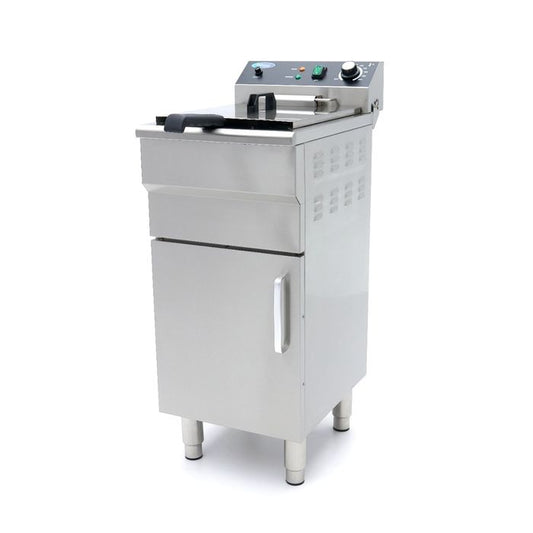 Deep Fryer - 16L - 1 Basket - With Drain Tap & Stand - 230V
