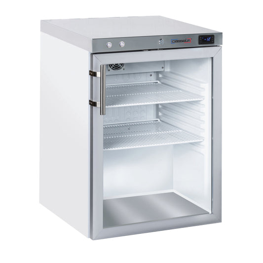Upright glass door freezer 140 L White - CANV140LB