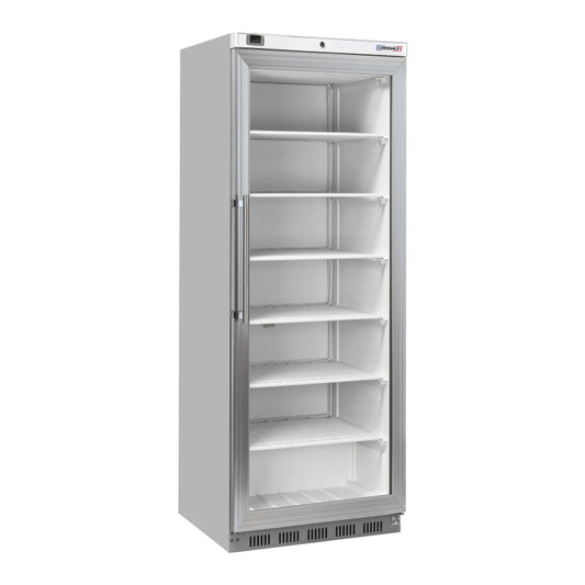 Upright glass door freezer 400 L Steel - CANV400L