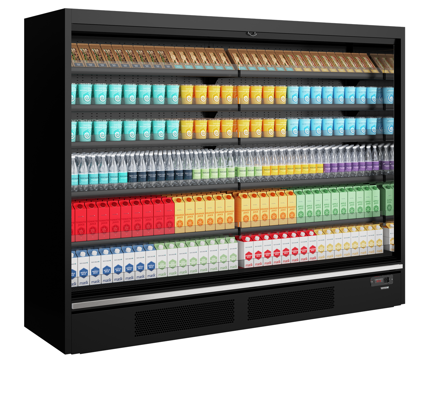 Bright Large Capacity Multideck Display Refrigerator 1.2m