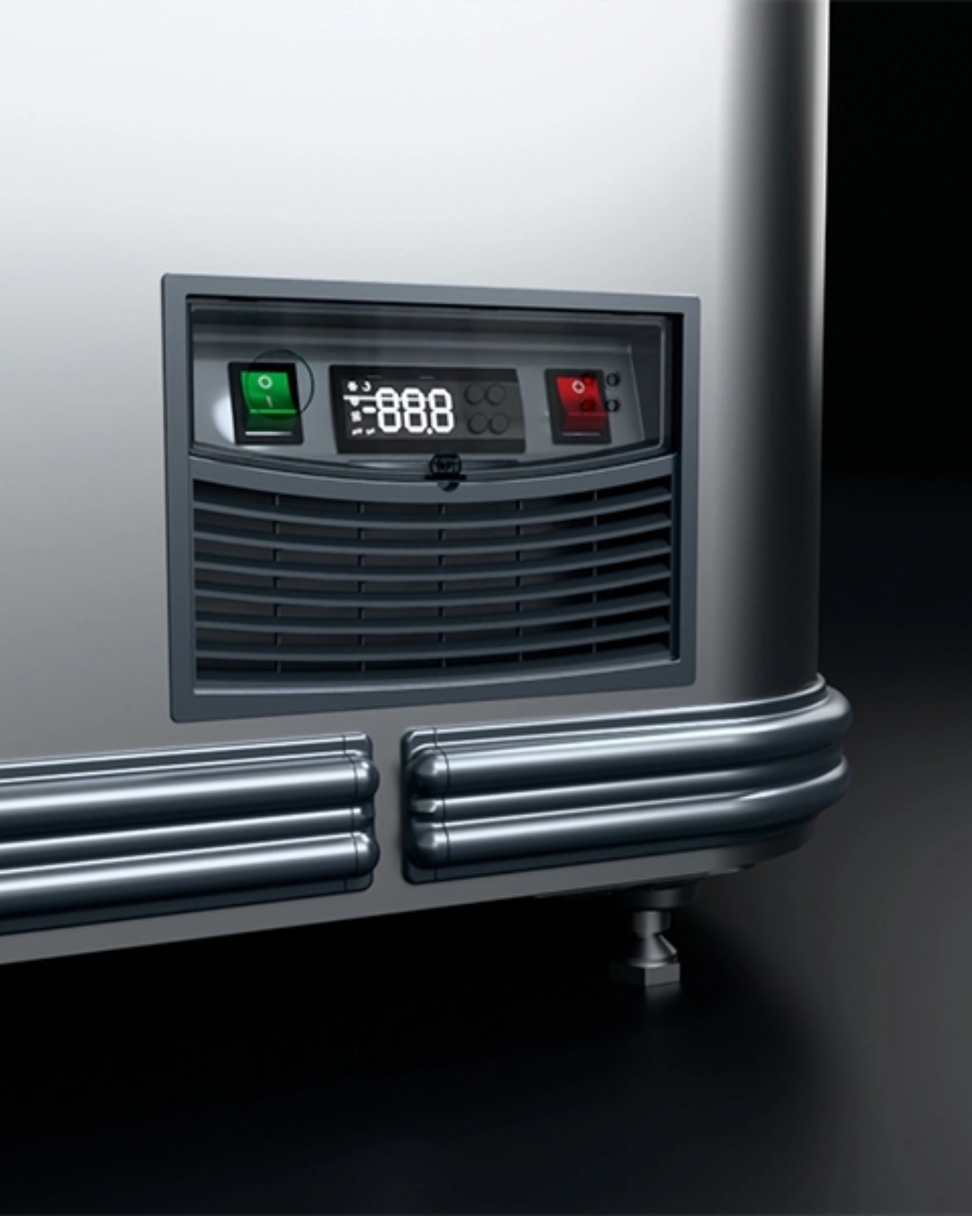 Heavy Duty Glass Lid Chest Freezer Sliding Door 1.4m