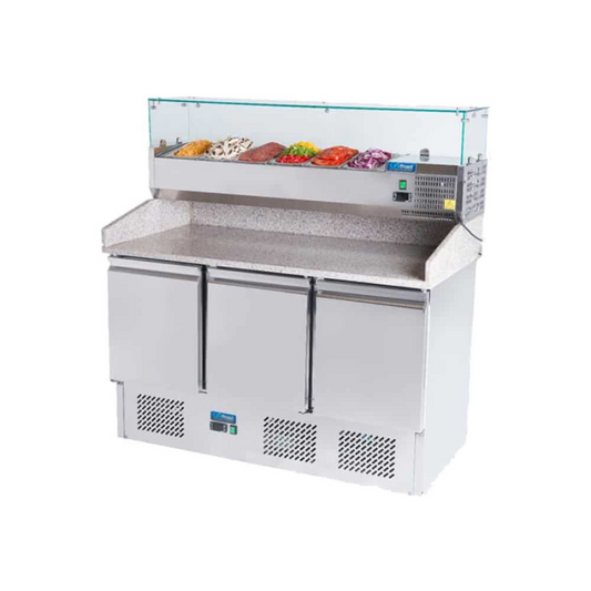 ESL 3852GR PZ Pizza Prep Fridge with Chilled toppings unit