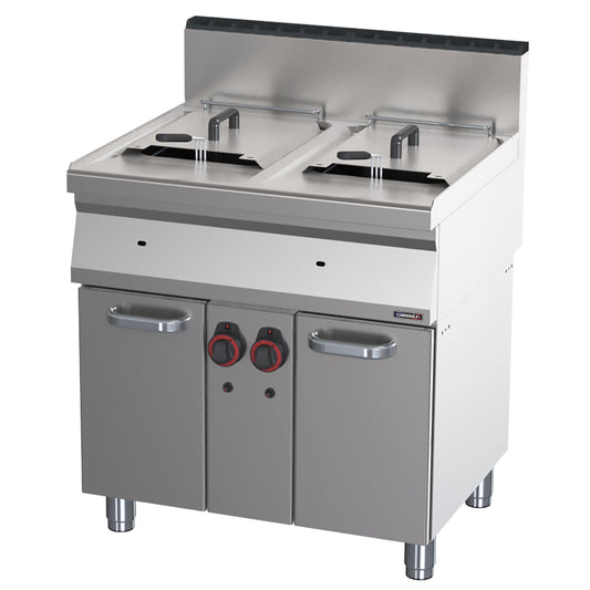 Gas deep fryer with drain tap 2 x 15 liters 80 - C7FG15280S