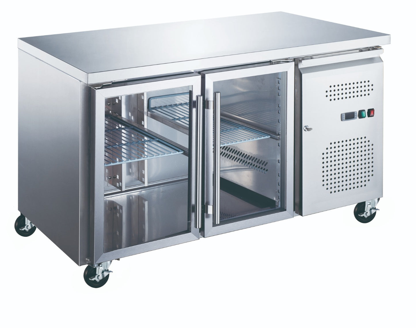 Counter Fridge - 136cm - 2 Glass Doors