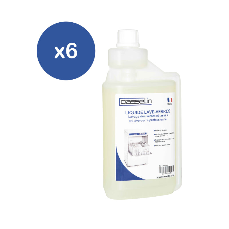 Pack of 6 - Washing liquid for Glasswasher 1 L - CL6LLLV1L