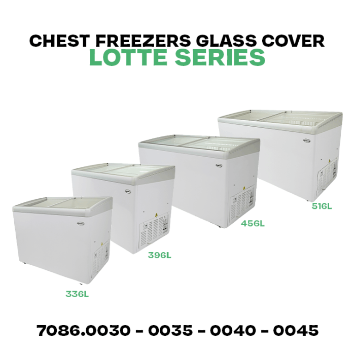 CHEST FREEZER GLASS LID LOTTE-396