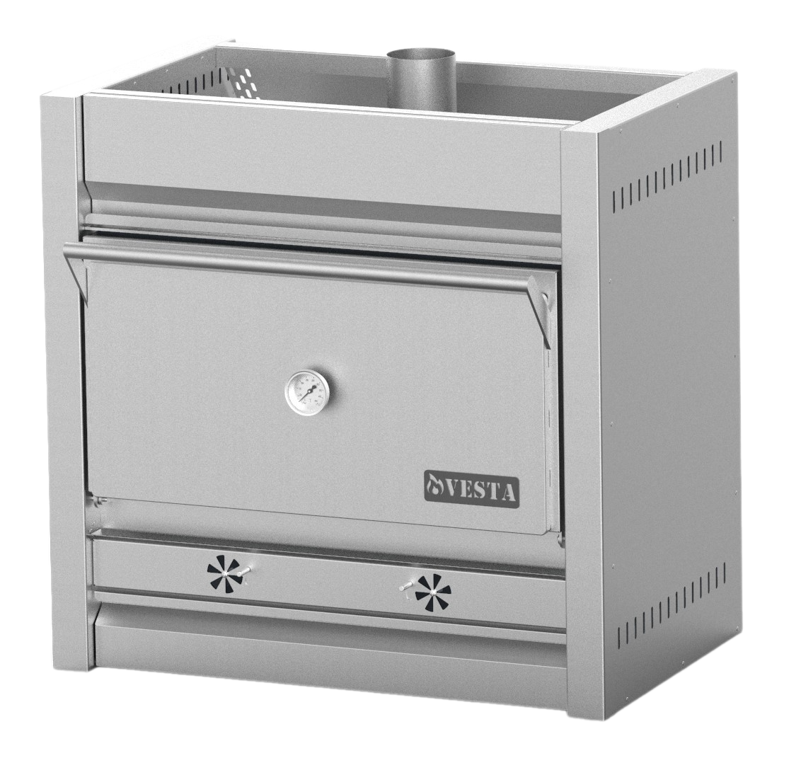 VESTA M45SD Vesta Charcoal  Oven M45 with Stand, Heating  Cabinet, Dry Spark  arrester, Cast iron  fire grate