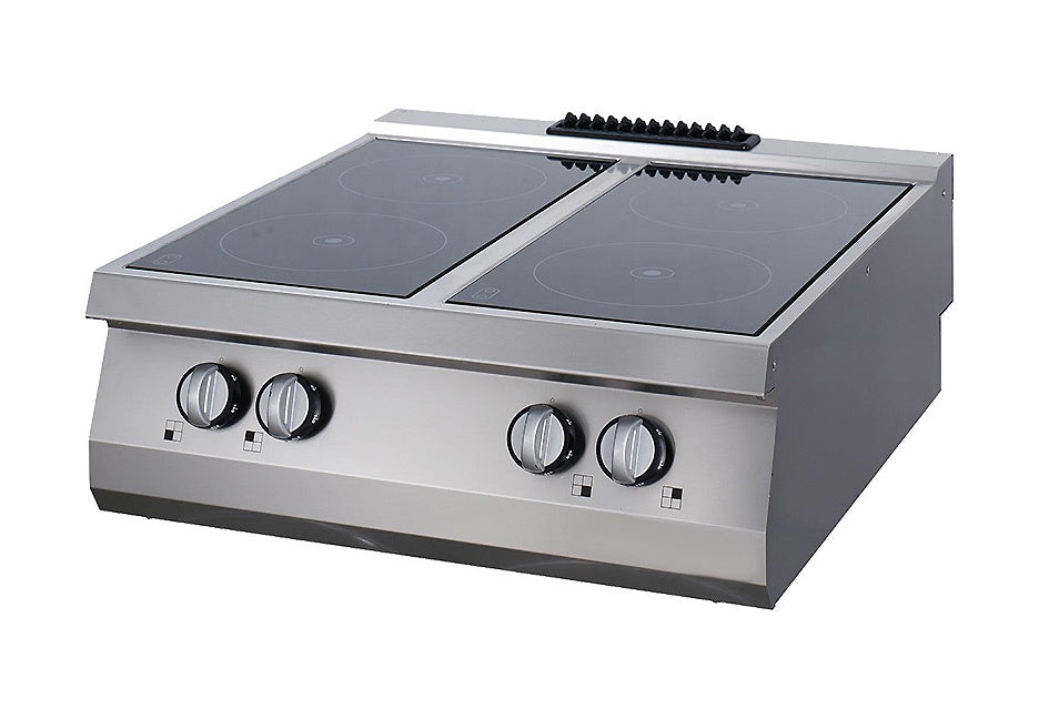 Heavy Duty Infrared Cooker - 4 Burners - Double Unit - 70cm Deep - Electric