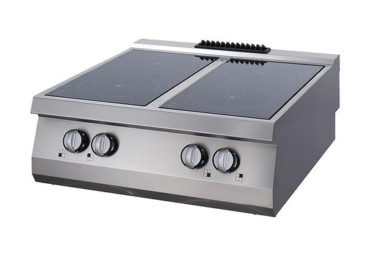 Heavy Duty Infrared Cooker - 4 Burners - Double Unit - 70cm Deep - Electric