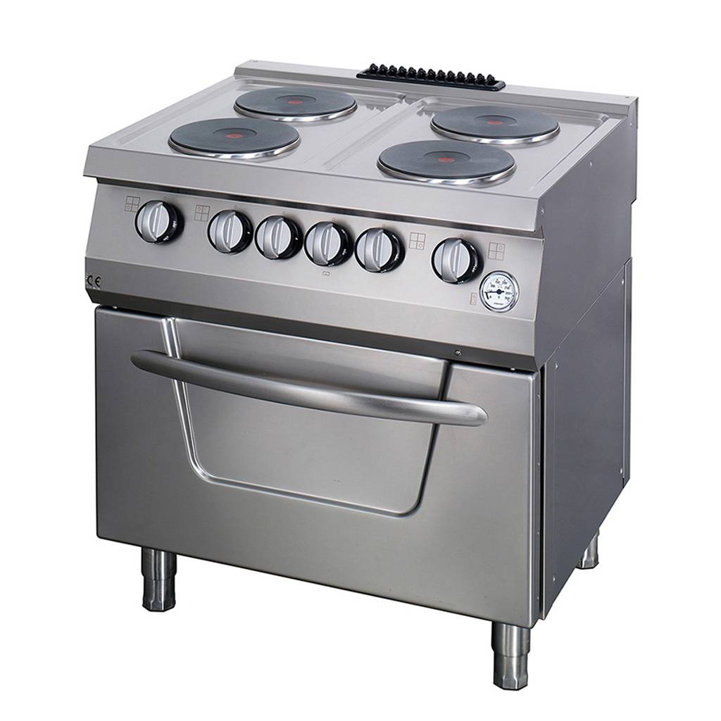 heavy-duty-stove---4-burners---double-unit---70cm-deep---with-oven---electric