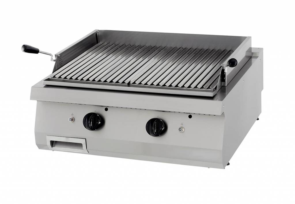 Heavy Duty Lava Stone Grill - Double Unit - 70cm Deep - Gas