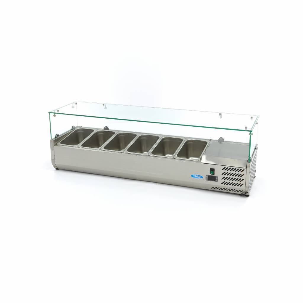 Countertop Prep Fridge - 140cm - Fits 6 x 1/3 GN