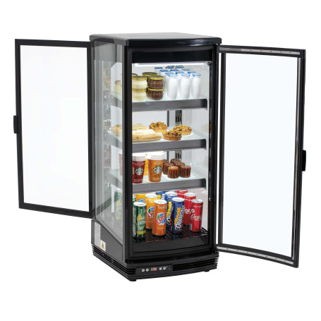 Refrigerated display case 2 doors 93 L Black - CVR93L
