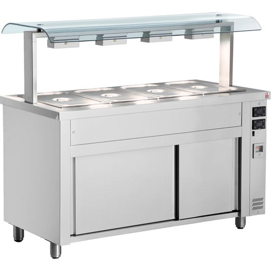 bain-marie-with-double-sneeze-guard-4x-gn1/1