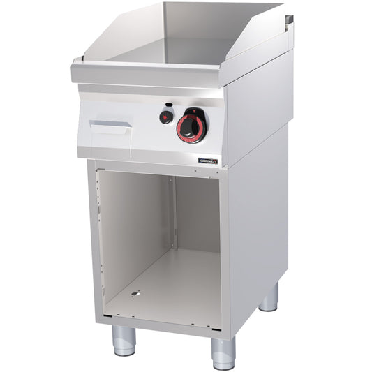 Gas griddle plate Smooth Chrome with open cabinet 40 - C7PASCLG40S