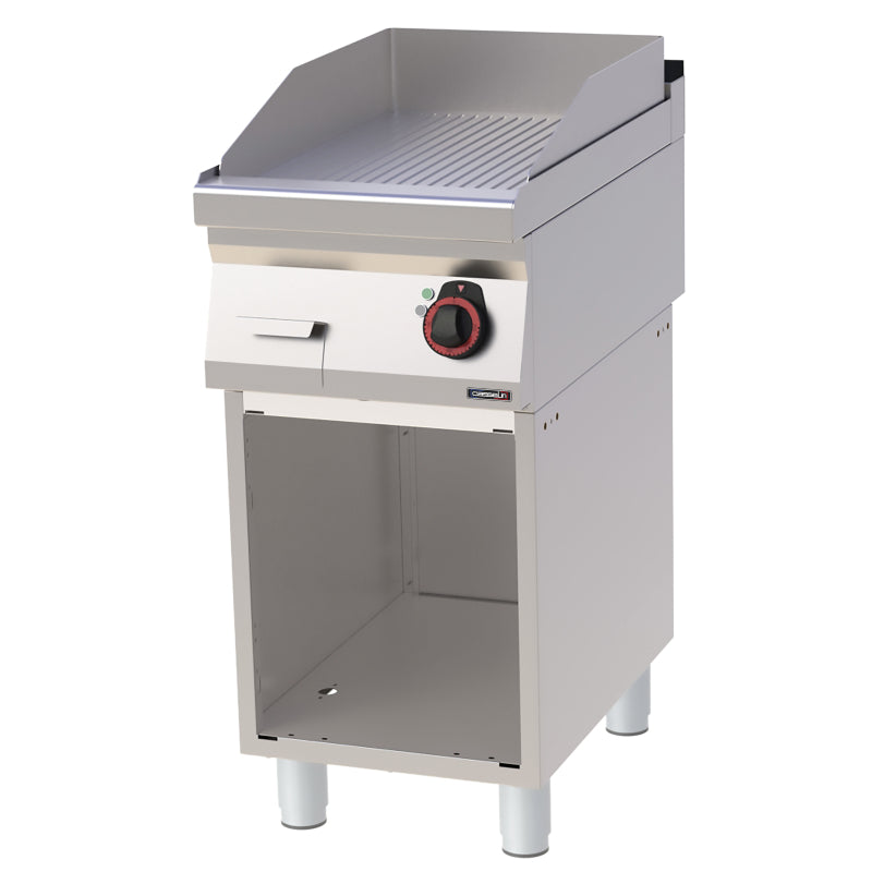 Griddle plate Grooved Cast iron with open cabinet 40 - C7PASFR40S