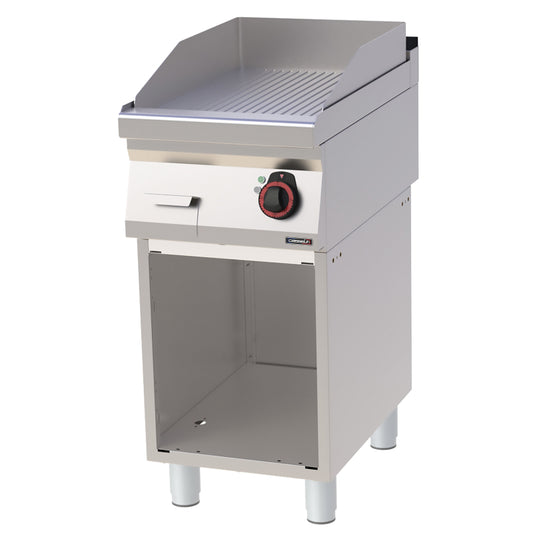 Griddle plate Grooved Cast iron with open cabinet 40 - C7PASFR40S