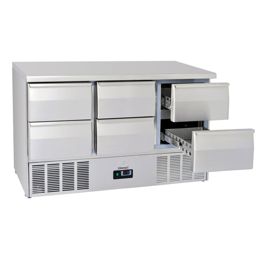 Saladette - Refrigerated serving table 6 drawers GN 1/1 - CSA6T