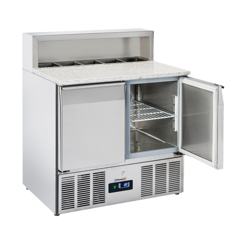 Saladette for preparation 2 doors GN 1/1 Granit - CSAP2PG