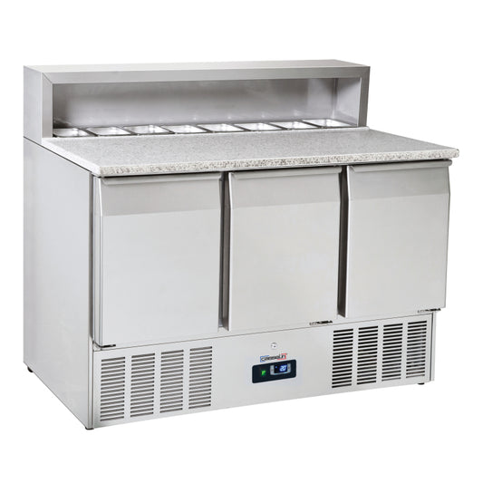 Saladette for preparation 3 doors GN 1/1 Granit - CSAP3PG