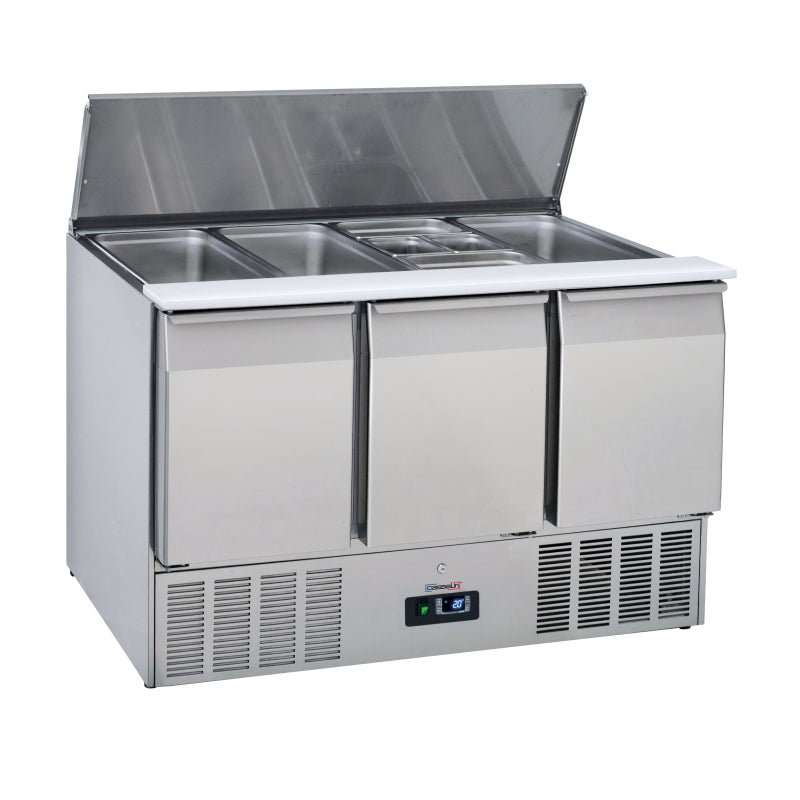 Saladette for preparation 3 doors GN 1/1 - CSAP3P