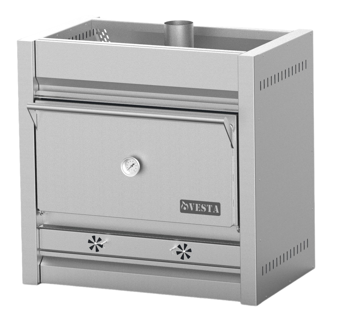VESTA M45SD Vesta Charcoal  Oven M45 with Stand, Heating  Cabinet, Dry Spark  arrester, Cast iron  fire grate All Stop Trading