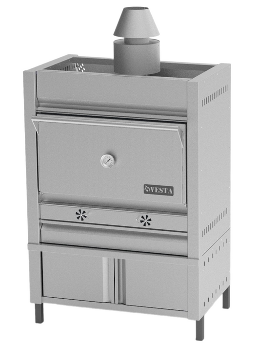 VESTA M45SD Vesta Charcoal  Oven M45 with Stand, Heating  Cabinet, Dry Spark  arrester, Cast iron  fire grate All Stop Trading