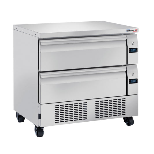 Refrigerated chef base 2 mixed positive-negative drawers 4 x GN 1/1 - CSRMPN4