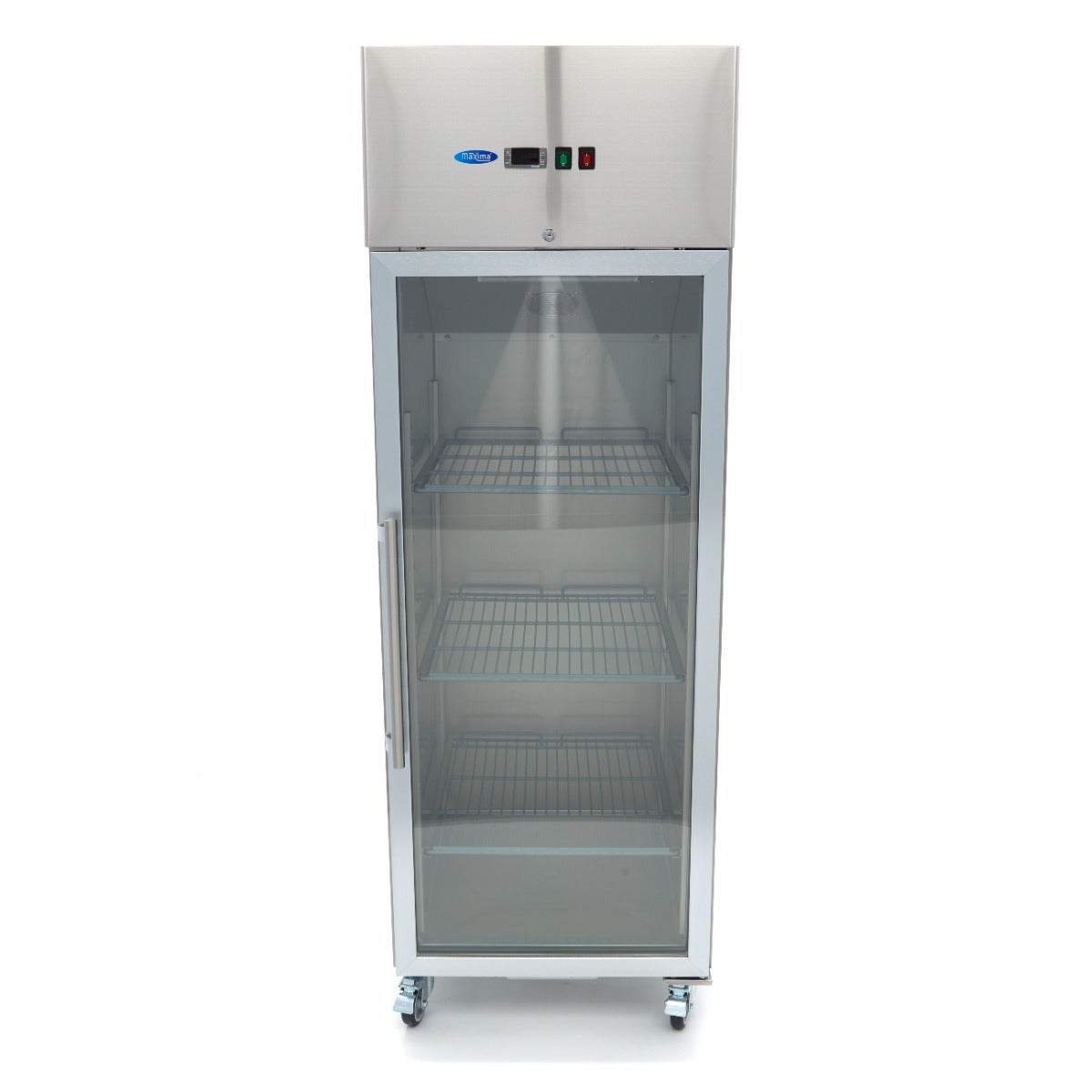 Freezer - 600L - 3 Adjustable Shelves (2/1GN) - Stainless Steel - with Glass Door